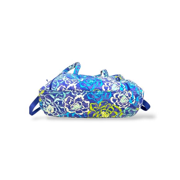Vera Bradley Blue Floral Quilted Weekender Diaper Bag Tote with Removable Strap - Picture 8 of 11